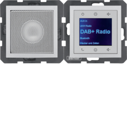 B.x Radio Touch DAB+, Bluetooth z głośnikiem alu mat - 30801404 - HAGER - BERKER