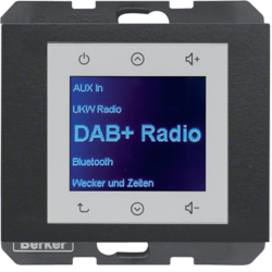 K.1 Radio Touch DAB+, Bluetooth antracyt mat - 30847006 - HAGER - BERKER