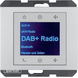 K.5 Radio Touch DAB+, Bluetooth aluminium - 30847003 - HAGER - BERKER