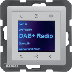 Q.x Radio Touch DAB+, Bluetooth alu aksamit - 30846084 - HAGER - BERKER