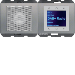 K.5 Radio Touch DAB+, Bluetooth z głośnikiem stal szlachetna - 30807004 - HAGER - BERKER
