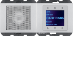 K.5 Radio Touch DAB+, Bluetooth z głośnikiem aluminium - 30807003 - HAGER