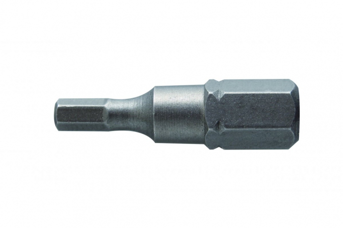 Końcówki wkrętakowe HEX 3 i HEX 4, 25 mm, stal S2 - HT1S359 - HOGERT