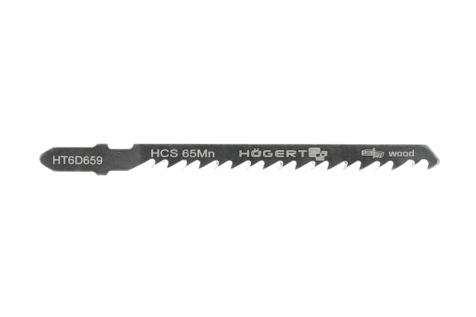 Brzeszczot do wyrzynarki do szybkiego cięcia krzywoliniowego drewna, 6TPI, 100 mm, 5 szt. - HT6D659 - HOGERT