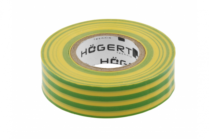 Taśma izolacyjna 0.13x19mm x 20m, żółto zielona - HT1P286 - HOGERT