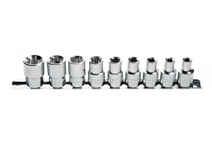 Zestaw nasadek Torx 1/2" 9 szt., CrV50BV30 - HT1A880 - HOGERT