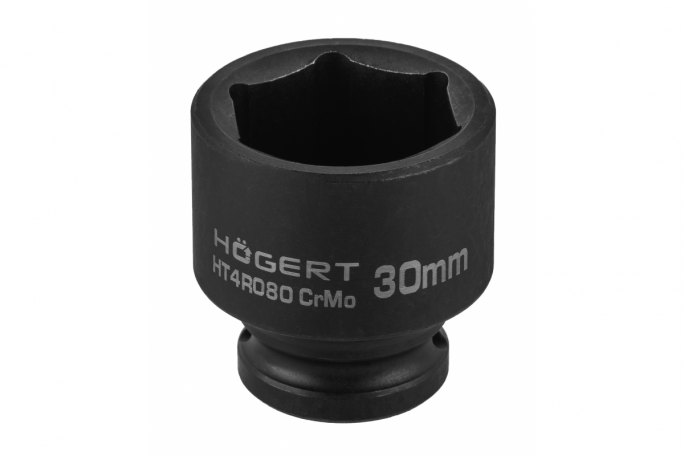 Nasadka udarowa 1/2",  30mm, CrMo, krótka - HT4R080 - HOGERT