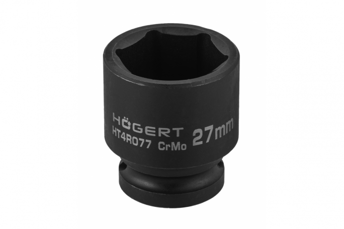 Nasadka udarowa 1/2",  27mm, CrMo, krótka - HT4R077 - HOGERT