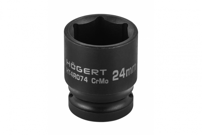 Nasadka udarowa 1/2",  24mm, CrMo, krótka - HT4R074 - HOGERT
