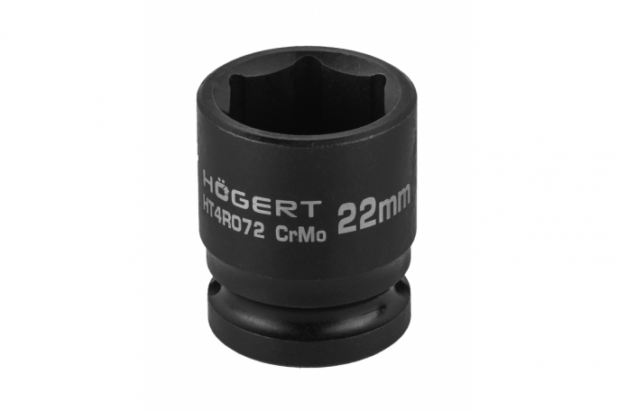 Nasadka udarowa 1/2",  22mm, CrMo, krótka - HT4R072 - HOGERT