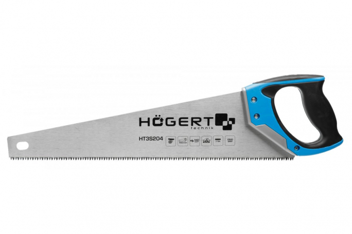Piła ręczna 450 mm, 7 TPI, ostrza hartowane, trójstronnie ostrzone - HT3S204 - HOGERT