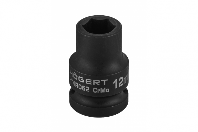Nasadka udarowa 1/2",  12mm, CrMo, krótka - HT4R062 - HOGERT
