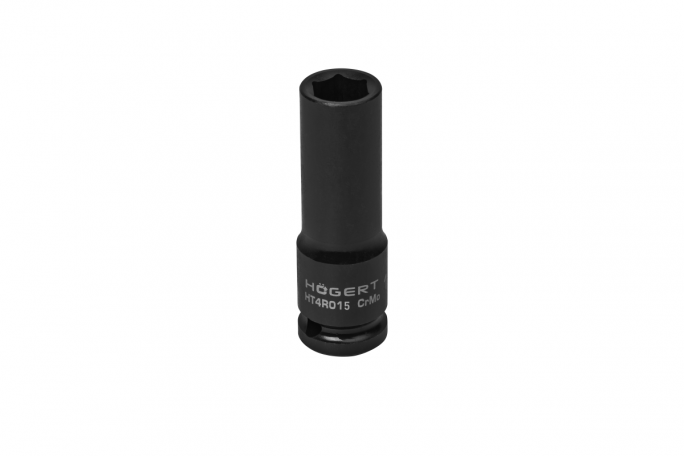 Nasadka udarowa 1/2", 15 mm, CrMo, długa - HT4R015 - HOGERT