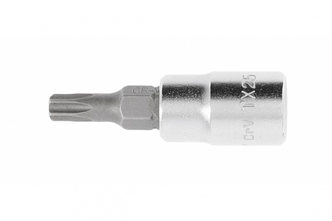 Nasadka z końcówka wkrętakową Torx z otworem 25 mm, 1/4" - HT1S677 - HOGERT