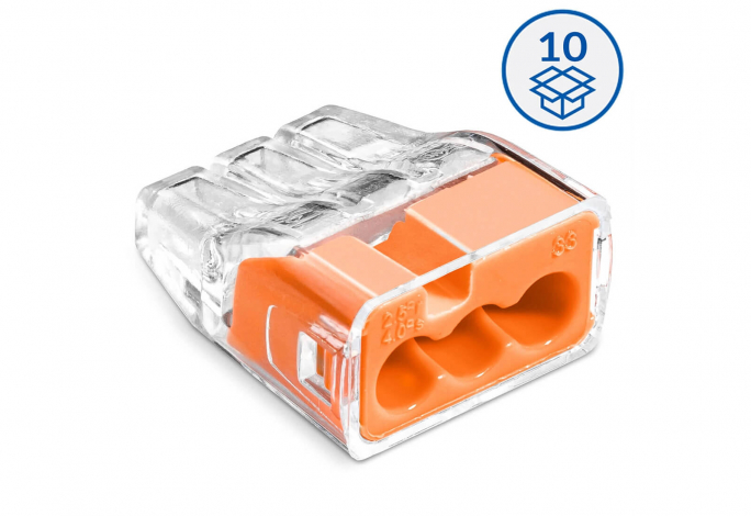 Szybkozłączka wtykowa SCP3 B10 transparentny/pom. (woreczek = 10 szt.) - 88001008* - SIMET