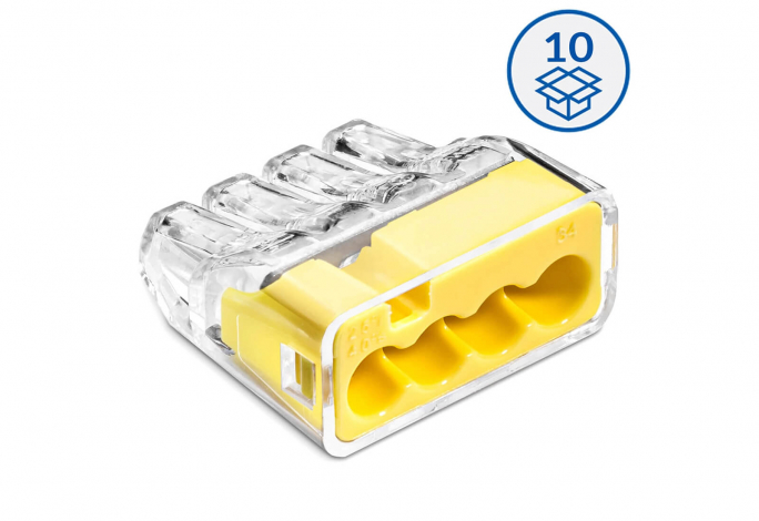 Szybkozłączka wtykowa SCP4 B10 transparentny/żółty (woreczek = 10 szt.) - 88001004* - SIMET