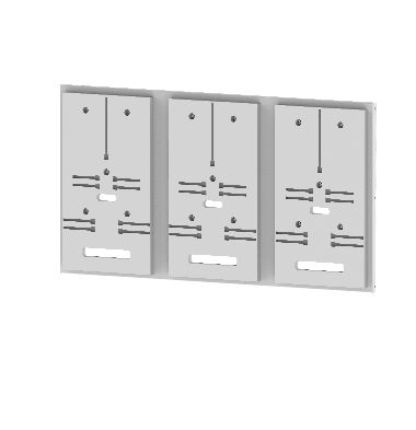 PŁYTA Z 3 DESKAMI LICZNIKOWYMI DO PANELU O SZEROKOŚCI 3 (750 (1KPL.) DL-S3F 3-2.5 - 001342752 - ETI