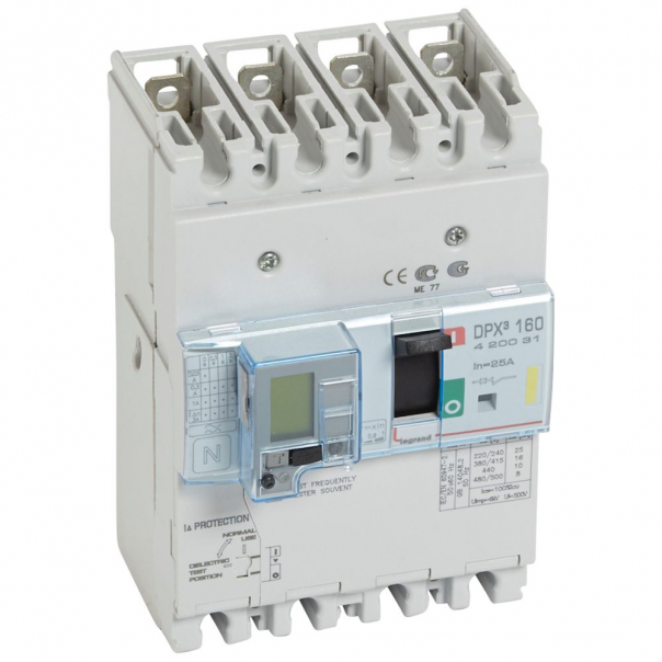 WYŁĄCZNIK Z WYZW. TERMICZNO-MAGNETYCZNYM DPX3 160 4P 25A 16KA Z ZAB. R-PR. - 420031 - LEGRAND