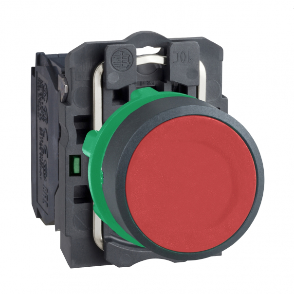 Harmony XB5 Kompletny przycisk, Czerwony, Standardowy, 1 NO, Plastikowy - XB5AA41 - SCHNEIDER ELECTRIC