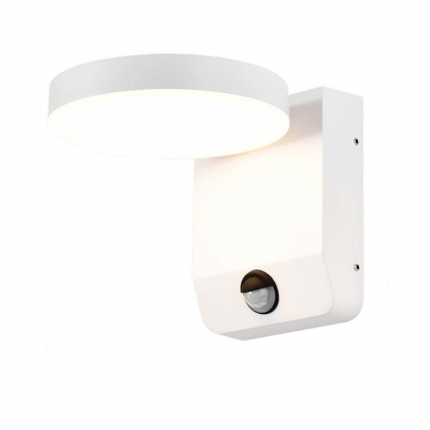 17W Lampa ścienna LED z czujnikiem ruchu / Barwa:4000K / Obudowa: Biała / Okrągła - 2955 - V-TAC