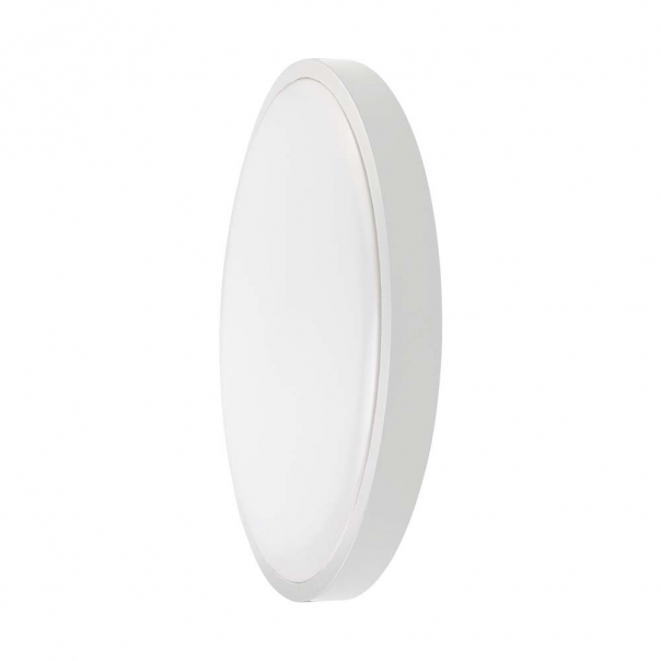 18W Plafon LED / Średnica: 225mm / Barwa:4000K / Klosz: Okrągły mleczny biała ramka / IP44 - 7616 - V-TAC
