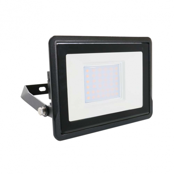 30W Naświetlacz LED SMD z mufą kablową / Chip SAMSUNG / Barwa:3000K / Obudowa: Czarna - 20310 - V-TAC