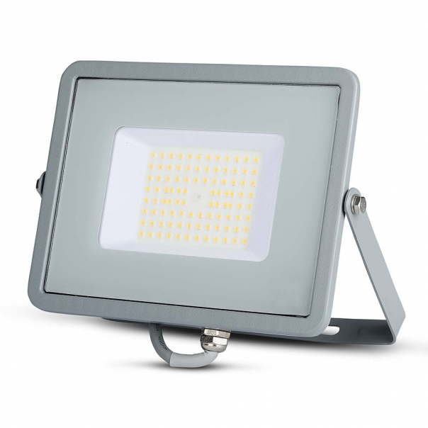  50W Naświetlacz LED SMD / Chip SAMSUNG / Barwa:6400K / Obudowa: Szara  / Wydajność: 115lm/w - 21765 - V-TAC