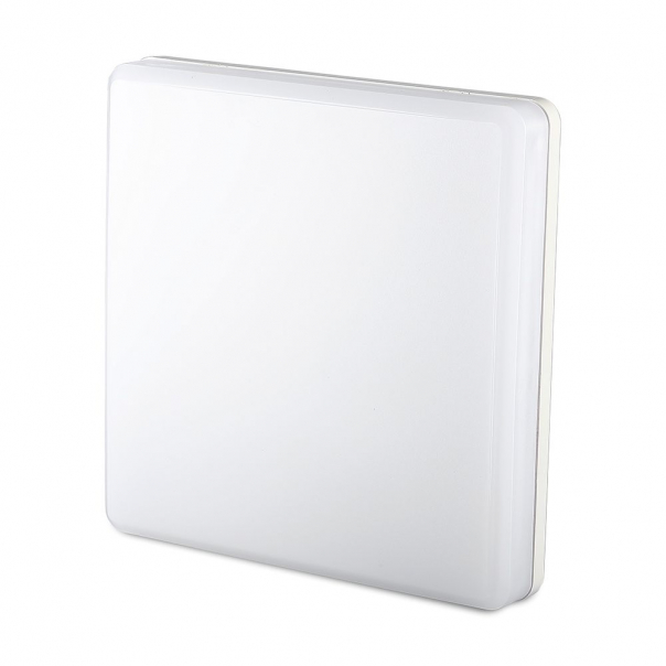 15W Plafon LED / IP44 / Chip Samsung / Barwa:3000K / Klosz PC / Kwadrat - 2113909 - V-TAC