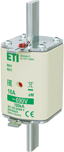 WKŁADKA TOPIKOWA NH - SILNIKOWA / KOMBI NH1 AM 10A/690V - 004184425 - ETI