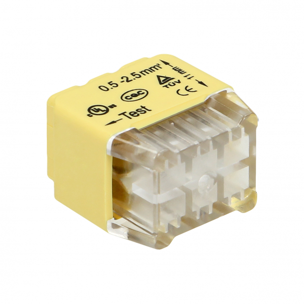 Złączka instalacyjna wciskana 6-przewodowa; dwurzędowa; na drut 0,75-2,5mm2; IEC 300V/24A; 10 szt. - OR-SZ-8004/6/10 - ORNO