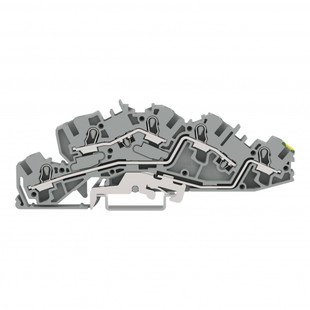 piętrowa złączka instalacyjna Z otworem montażowym 4 mm2, szara - 2005-7645 - WAGO