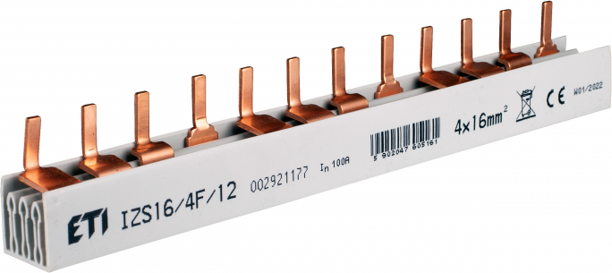 Izolowana szyna zbiorcza sztyftowa IZS16/4F/12 - 002921177 - ETI