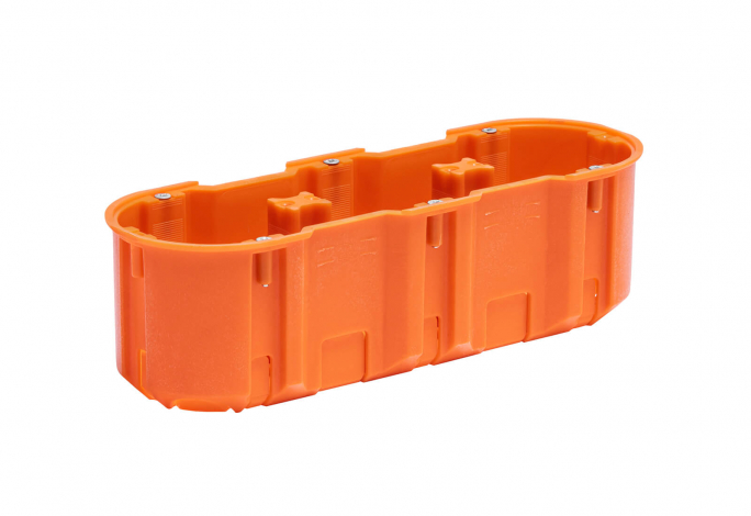 M3x60DF pomarańczowy_Puszka podtynkowa trzypolowa 3x60mm, głęboka, MultiwallSlim - 33407008 - SIMET