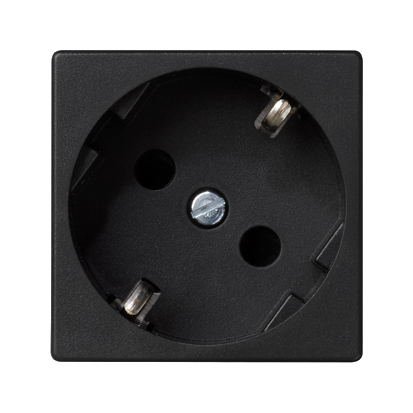 Gniazdo K45 schuko 16A/230V~; szary grafit - K01/14 - KONTAKT SIMON