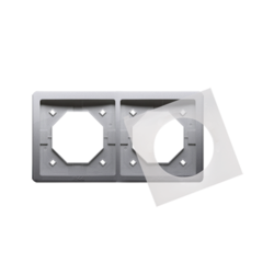 Ramka 2-krotna do wersji bryzgoszczelnej IP44 z kompletem uszczelek; stal inox - BMR2B/21 - KONTAKT SIMON