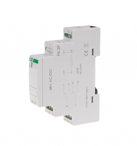 Przekaźnik elektromagnetyczny PK-2P 48 V - PK-2P-48V - F&F