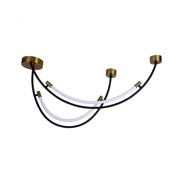 Lampa wisząca LED (L100*60CM) / Barwa: 4000K / Obudowa: Czarno-złota             - 10057 - V-TAC