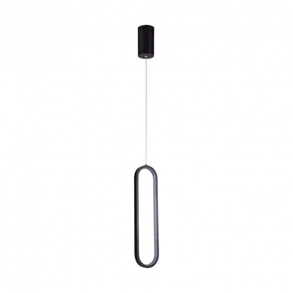 Lampa wisząca LED (40CM) / Barwa: 3000K / Obudowa: Czarna             - 10076 - V-TAC