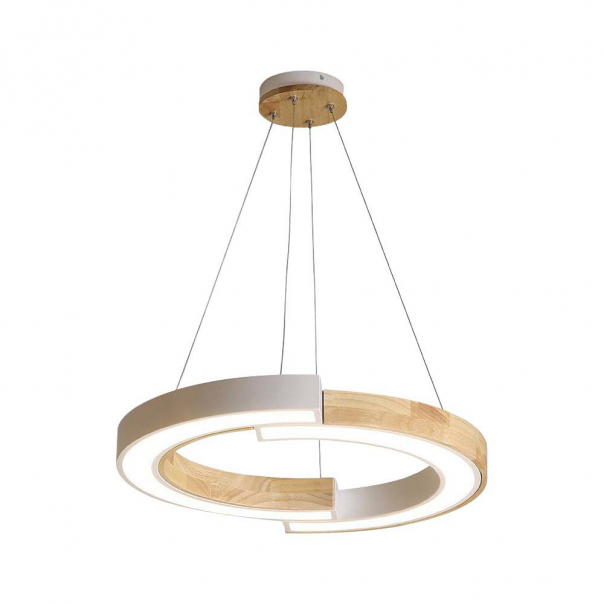 Lampa wisząca LED (43*100) / Barwa: 3000K / Obudowa: Biała drewniana            - 10090 - V-TAC