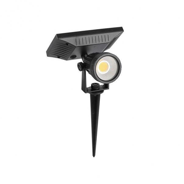 2W Oprawa ogrodowa solarna / Barwa:6400K / IP65 / Obudowa: Czarny - 6662 - V-TAC