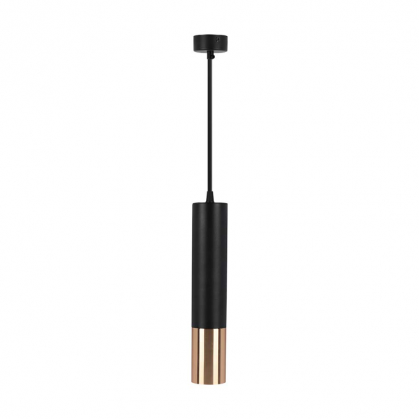 Lampa wisząca / Trzonek:GU10  / Okrągła / Czarna / Złota - 6688 - V-TAC
