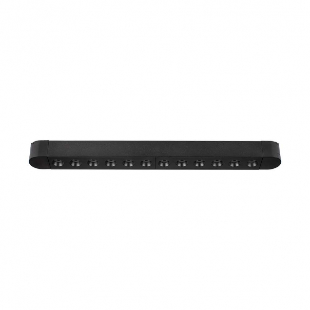 12W  Lampa na Szynoprzewód SLIM MAGNETIC / Barwa: 3000K / Obudowa: Czarna       - 10237 - V-TAC