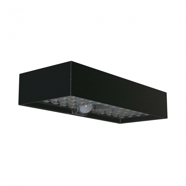 6W Lampa ścienna LED solarna 900LM / Bateria litowa 3.7v 3000mA / Barwa: 4000K / Kolor: Czarny       - 10307 - V-TAC