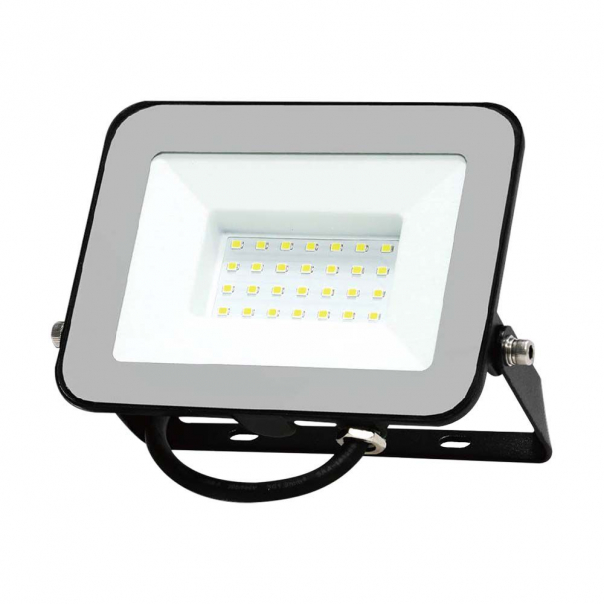 30W Naświetlacz LED SMD / Chip SAMSUNG / Barwa: 4000K  / Obudowa: Czarna / Przewód: 1m      - 10366 - V-TAC
