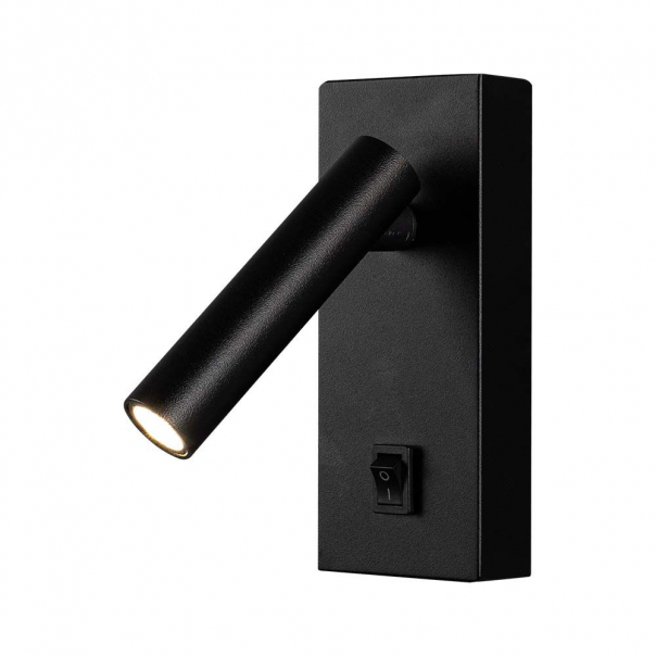 2W Lampa naścienna Spotlight LED / Barwa: 3000K / Obudowa: Czarna            - 10286 - V-TAC