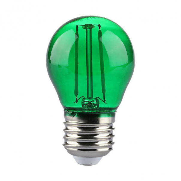 2W G45 Żarówka LED Filament / Zielony / Trzonek:E27 - 217411 - V-TAC