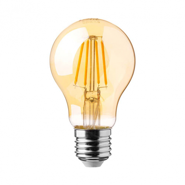 12W A70 Żarówka LED Filament / Klosz Bursztynowy / Barwa:2200K / Trzonek:E27 - 217457 - V-TAC
