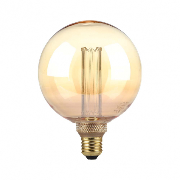 4W G125 Żarówka LED Filament / Klosz Bursztynowy / Barwa:1800K / Trzonek:E27 - 217475 - V-TAC
