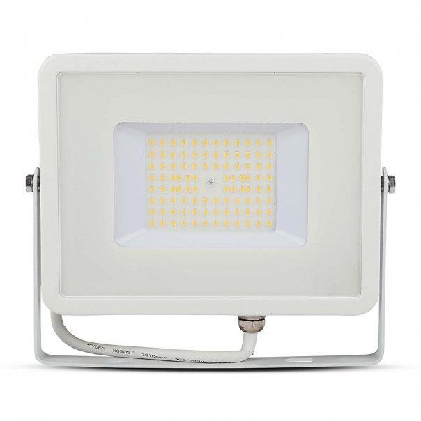  50W Naświetlacz LED SMD / Chip SAMSUNG / Barwa:4000K / Obudowa: Biała  / Wydajność: 115lm/w - 21762 - V-TAC