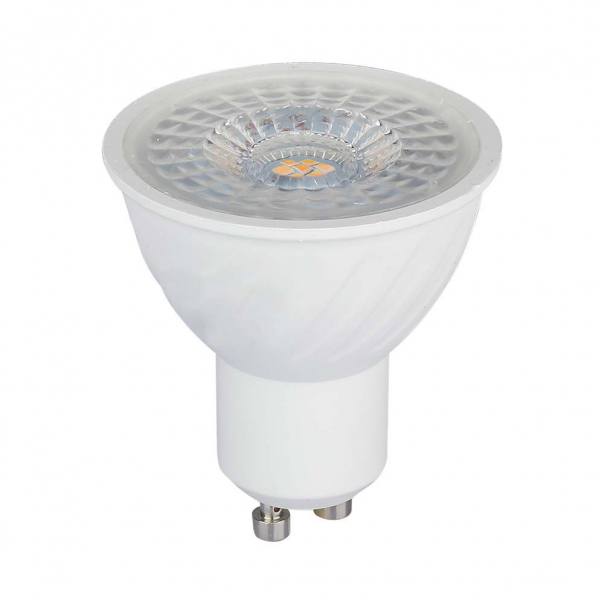 6W GU10 Żarówka LED / Chip SAMSUNG / Barwa:4000K / Kąt 110' / Ściemniana / Trzonek:GU10 - 21200 - V-TAC